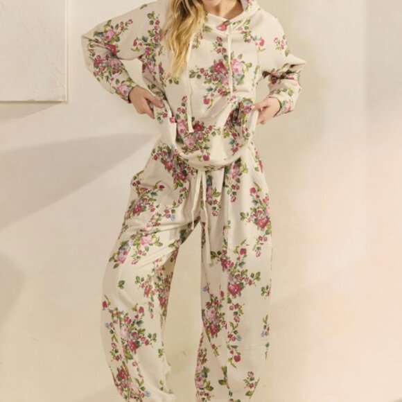 Floral French Terry Joggers Bottom ONLY - Picture 8 of 13